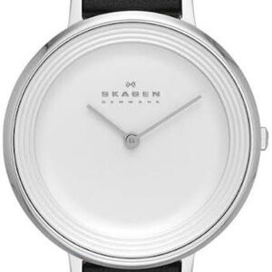 Skagen Ditte Watch with Black  Leather Strap